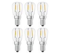 6 X OSRAM LED Filamento Lampadina Forma T26 Tubo 2,2W E14 Chiaro 110lm Warmwhite [EEK: G]