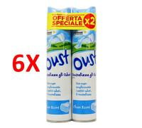 6 X Oust Elimina Odori Spray 2 Pezzi Da 300 Ml
