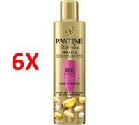 6 X Pantene Nutri Plex Miracle Serum Shampoo Ricci Perfetti Con Olio Di Ricino