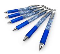 6 X Pentel Energel XM BL77 Gel Inchiostro Rollerball - Blu Floreale Barile -