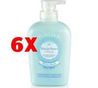6 X Perlier Sapone Liquido Muschio Bianco D'oriente Dispenser 300 Ml