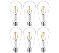 6 x Philips LED Filament Lampadina Edison ST64 4W=40W E27 Trasparente 827
