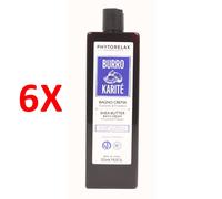 6 X Phytorelax Bagnoschiuma Crema Burro Di Karite Nutriente E Protettivo 500 Ml