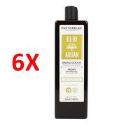6 X Phytorelax Bagnoschiuma Doccia Gel Olio Argan 500 Ml