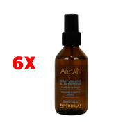 6 X Phytorelax Olio Argan Professional Spray Volume& Lucentezza 100ml