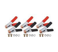 6 x Pinze A Coccodrillo Morsetti A Coccodrillo con Test Batteria in Rame HE2676