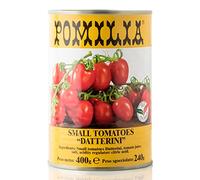 6 x POMODORINI DATTERINI POMILIA 400 GR BARATTOLO LATTINA SUCCO POMODORI PELATI