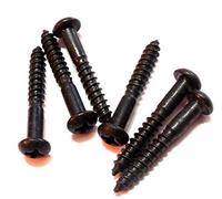 6 x ponte chitarra o tremolo viti di fissaggio con testa in nero 3.5 mm x 25 mm