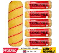 6 X ProDec 22.9cm Lungo Pila Tessuto Acrilico Ricarica Rullo Pittura Maniche