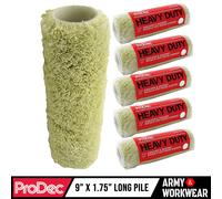 6 X ProDec 22.9cm Resistente Tessuto Ricariche Rullo Pittura Manica Medio Lungo
