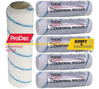 6 X Prodec 22.9cm x 4.4cm Solvente Resistente Ricarica Rullo Pittura Manica