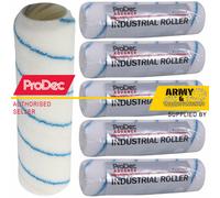 6 X Prodec 22.9cm x 4.4cm Solvente Resistente Ricarica Rullo Pittura Manica