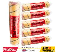 6 X Prodec 30.5cm Spessore Medio Tessuto Rullo Pittura Buste Emulsione &