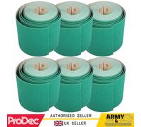 6 X Prodec Ali Ossido 10 Metri Rotolo Alluminio Carta Vetrata Legno Sander Crack