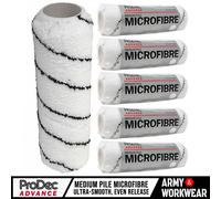 6 x ProDec Guscio Rullo Pittura 9" Microfibra Emulsion Medium Pile Smooth