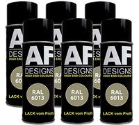6 X RAL vernice spray auto vernice colorata RAL 6013 verde chiaro opaco