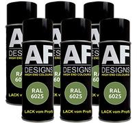 6 X RAL vernice spray auto vernice colorata RAL RAL 6025 verde lucido