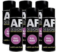 6 X RAL vernice spray per auto, vernice colorata RAL 4008 SIGNALVIOLETT, opaca