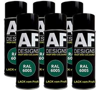 6 X RAL vernice spray per auto vernice colorata vernice spray RAL 6005 verde muschio lucido