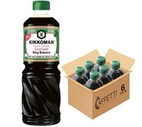 6 x Salsa di Soia da 975 ml, Soy Sauce Less Salt, a Basso Contenuto di Sale, Multipack Formato Convenienza - 6 pz x 975 ml