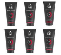 6 x Schwarzkopf Taft Power Invisible Hair Styling Modelling Power Gel 6 x 150 ml