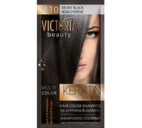 6 x shampoo colorante - Trattamento alla cheratina - senza ammoniaca (nero ebano)