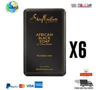 6 X Shea Moisture Sapone Nero Africano - 8oz. 230g