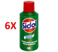 6 X Sidol Crema Lucidante Per Metalli 75 Ml.