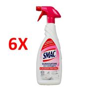 6 X Smac Sgrassatore Con Candeggina Trigger 650 Ml Splendore Imbattibile