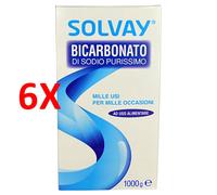 6 X Solvay Bicarbonato 1000 Gr.