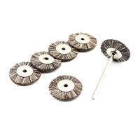 6 x spazzole rotonde per lucidatura, setole di capra Ø 25 mm per Dremel Proxxon ecc.