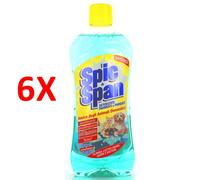 6 X Spic & Span Pavimenti E Parquet Amico Degli Animali Domestici 1000 Ml