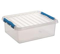 6 X Sunware Q-Line Box - 25 litri - 500 X 400 X 180 mm - trasparente/blu