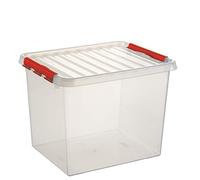6 X Sunware Q-Line Box - 52 litri - 500 X 400 X 380 mm - trasparente/rosso