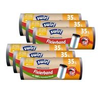 6 X Swirl fascetta di fissaggio Sacchi della spazzatura 35L (10 PZ./Rotolo)