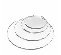 6 x Taglio Laser Trasparente Acrilico Plastica Cerchio Dischi Foglio Perspex