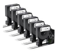 6 X TITBIT Compatibile con Dymo D1 12 mm 45013 12 mm x 7 m, A45013 S0720530 per Dymo LabelManager 160 210D 280 360D 420P nero su bianco