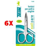 6 X Trim Forbice Pelli E Unghie Mani 3,5 Cuticle E Nail Scissors