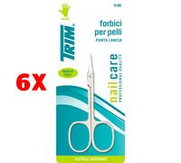 6 X Trim Forbice Pelli Mani Punta Lancia 3,5 Cuticle Scissors