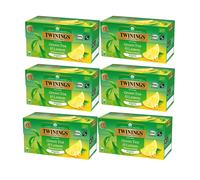 6 x Twinings tè verde biologico limone 25 bustine di tisana agli agrumi