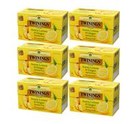 6 x Twinings tisana allo zenzero al limone 20 bustine senza caffeina