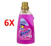 6 X Vanish Smacchiatore Oxi Action Multi Power Gel Rosa 750 Ml
