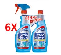 6 X Vedo Chiaro Brillatutto Completo 500 Ml+ricarica 500 Ml