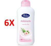 6 X Venus Bagno Doccia Crema Addolcente Rosa & Aloe 650 Ml
