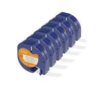 6 x Veson Kompatibile per Dymo Paper White 12mm x 4m Compatibile con Dymo LetraTag Etikettenband 91220 S0721510 per Dymo Letratag LT-100H、LT-100T、LT-110T、QX50、XR、XM, Etichetta Nera su Bianco