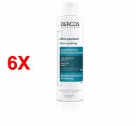6 X VICHY DERCOS ULTRA APAISANT shampooing normaux-gras 200 ml