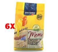 6 X Vitakraft Menu Mangime Per Canarini Casso 500 Grammi