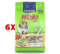 6 X Vitakraft Menu Vital Mangime Per Criceti Sacco 500 Grammi