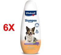 6 X Vitakraft Shampoo Neutro Per Cani Profumo Di Lavanda 250 Ml