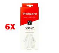 Vitalcare | Accessori per la Colorazione - Kit di 10 Mantelle Monouso, Mantella Parrucchiere Professionale, Mantelline per Taglio Capelli, Naturale